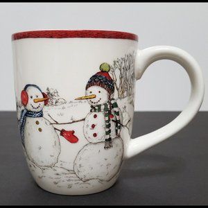 Williams Sonoma Snowman Mug Holiday Christmas New